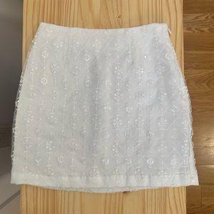 Urban Outfitters White Mini Skirt